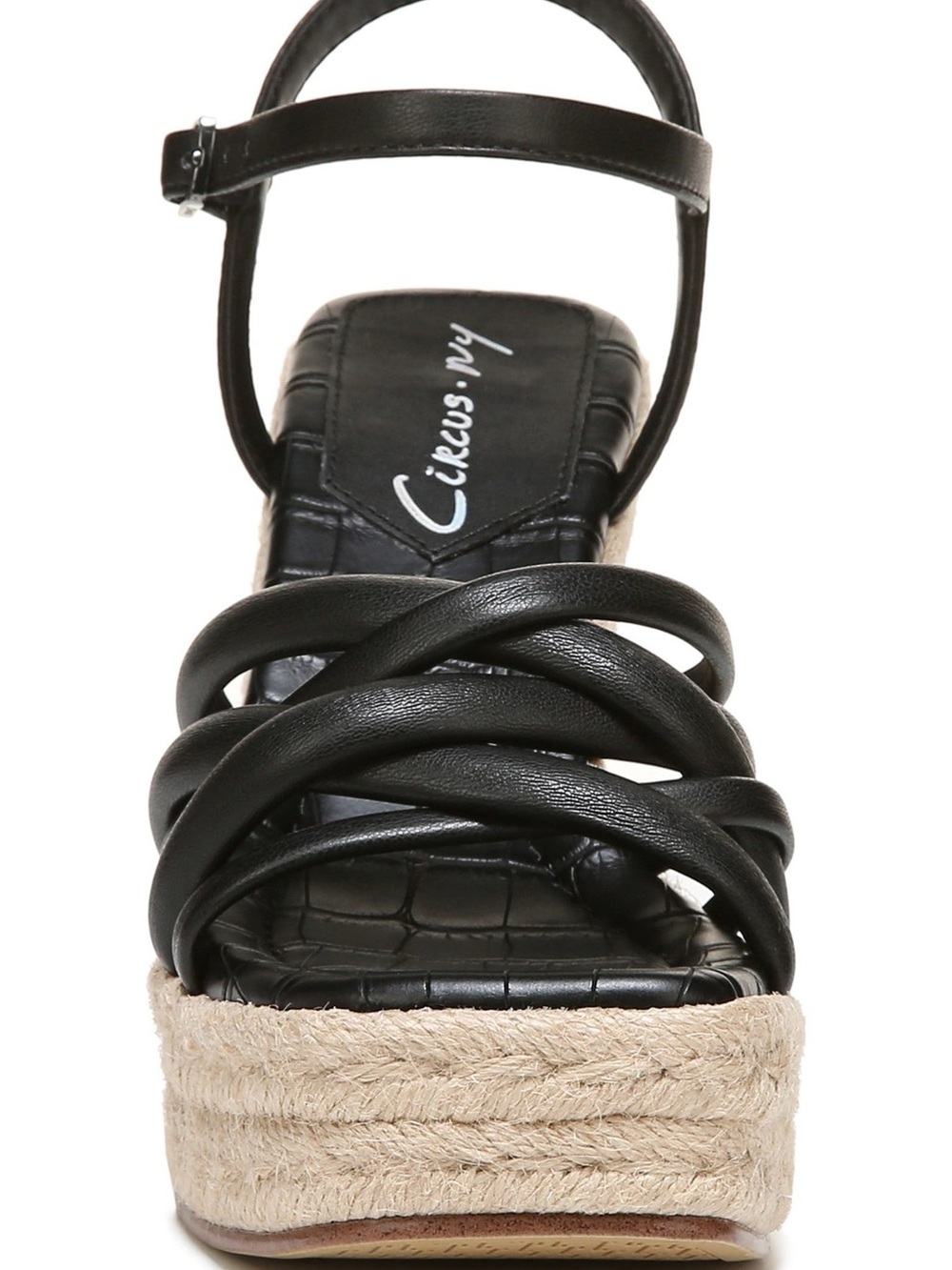 Circus by Sam Edelman Black Platform Espadrille Wedge Sandals NEW - Picture 4 of 6